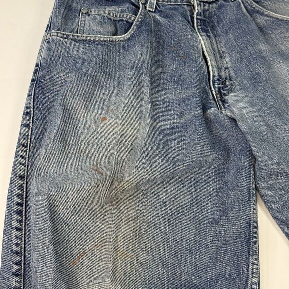 Levis Silvertab Baggy Jean Blue Wash Loose Skater USA 90s Y2K Purple Label 34x34 - Picture 7 of 9